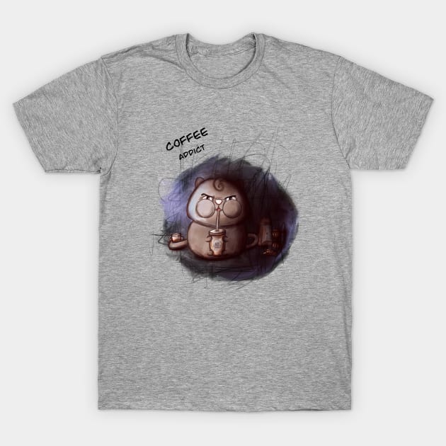 Coffee cat T-Shirt by Chaplo